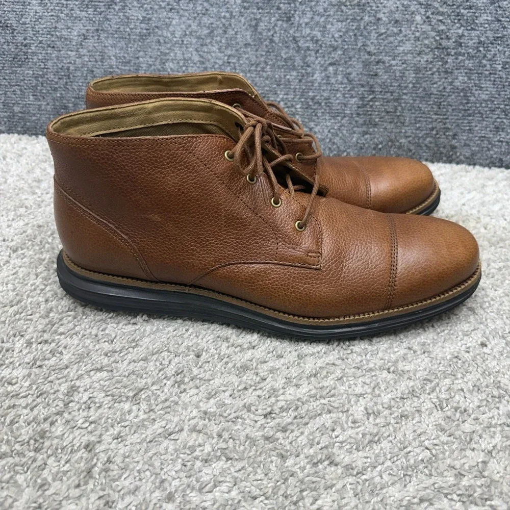 Cole Haan Grand.0s C23429 Chukka Boots Cap Toe shoes Brown Men's 12M